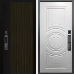 Входная дверь Аргус SMART рокси дуб рейка морение + Могадиш Софт милк