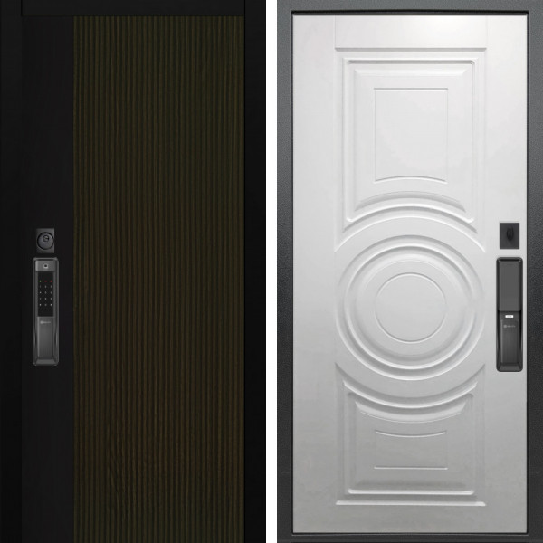 Входная дверь Аргус SMART рокси дуб рейка морение + Могадиш Софт милк