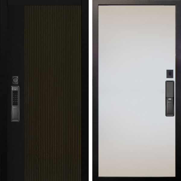 Входная дверь Аргус SMART рокси дуб рейка морение + Под покраску