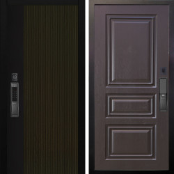 Входная дверь Аргус SMART рокси дуб рейка морение + Скиф Горький шоколад