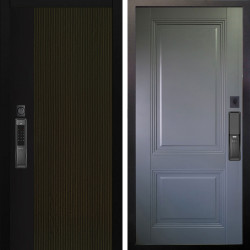 Входная дверь Аргус SMART рокси дуб рейка морение + Соло Антрацит