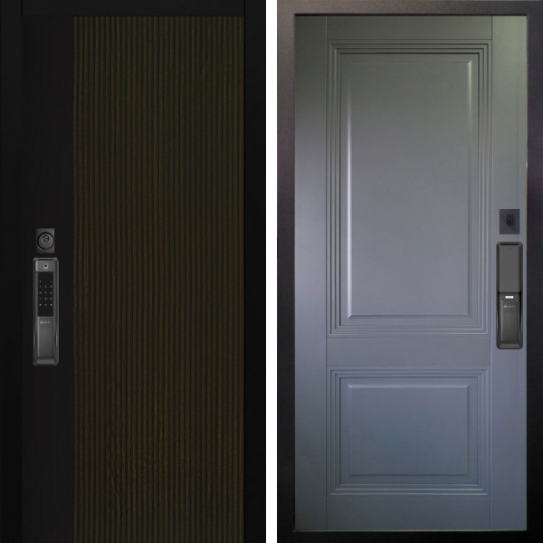Входная дверь Аргус SMART рокси дуб рейка морение + Соло Антрацит