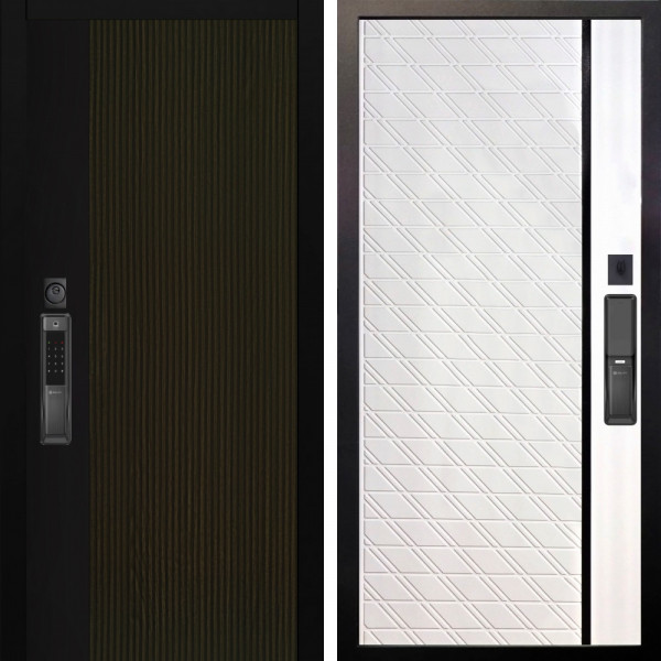 Входная дверь Аргус SMART рокси дуб рейка морение + Тори Софт милк