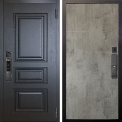 Входная дверь Аргус SMART Скиф Горький шоколад + Агат Светлый бетон