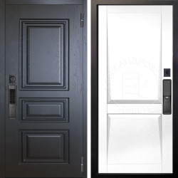 Входная дверь Аргус SMART Скиф Горький шоколад + Ариана Белая эмаль