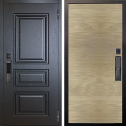 Входная дверь Аргус SMART Скиф Горький шоколад + Элегант Дорс светлый горизонт