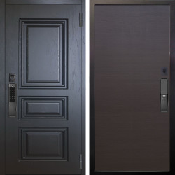 Входная дверь Аргус SMART Скиф Горький шоколад + Элегант Венге горизонт