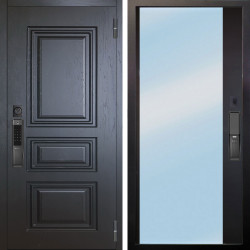 Входная дверь Аргус SMART Скиф Горький шоколад + Магнум Черный софт