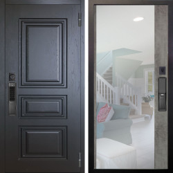 Входная дверь Аргус SMART Скиф Горький шоколад + Магнум Светлый бетон