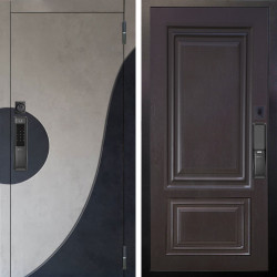 Входная дверь Аргус SMART Стен Бетон урбан милк вставка бетон урбан индиго + Элион Горький шоколад