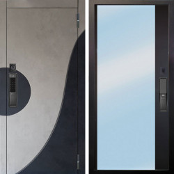 Входная дверь Аргус SMART Стен Бетон урбан милк вставка бетон урбан индиго + Магнум Черный софт