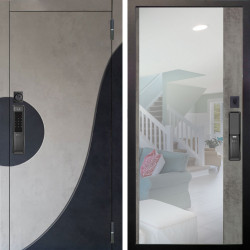 Входная дверь Аргус SMART Стен Бетон урбан милк вставка бетон урбан индиго + Магнум Светлый бетон