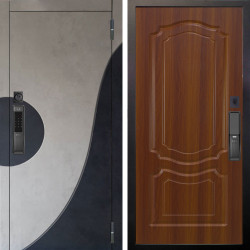 Входная дверь Аргус SMART Стен Бетон урбан милк вставка бетон урбан индиго + Мишель Дуб рустикальный