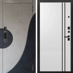 Входная дверь Аргус SMART Стен Бетон урбан милк вставка бетон урбан индиго + нора 4