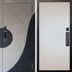 Входная дверь Аргус SMART Стен Бетон урбан милк вставка бетон урбан индиго + Под покраску