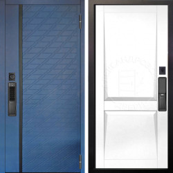 Входная дверь Аргус SMART Тори Синий софт + Ариана Белая эмаль