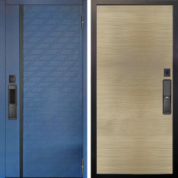 Входная дверь Аргус SMART Тори Синий софт + Элегант Дорс светлый горизонт