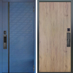 Входная дверь Аргус SMART Тори Синий софт + Элегант Рустик соломенный