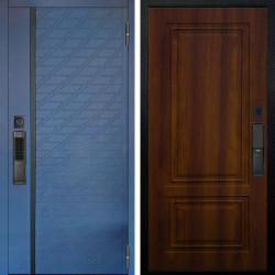 Входная дверь Аргус SMART Тори Синий софт + Элион Дуб рустикальный