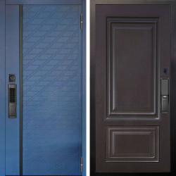 Входная дверь Аргус SMART Тори Синий софт + Элион Горький шоколад