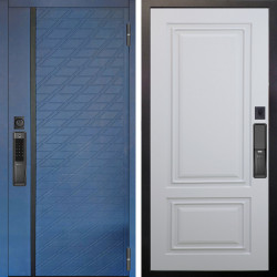 Входная дверь Аргус SMART Тори Синий софт + Элион Софт милк