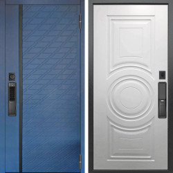 Входная дверь Аргус SMART Тори Синий софт + Могадиш Софт милк