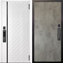 Входная дверь Аргус SMART Тори Софт милк + Агат Светлый бетон
