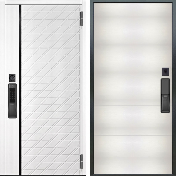 Входная дверь Аргус SMART Тори Софт милк + Агат Вельвет белый горизон