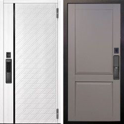 Входная дверь Аргус SMART Тори Софт милк + Ариана Серая эмаль