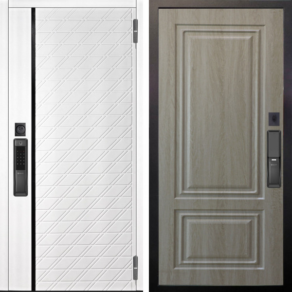 Входная дверь Аргус SMART Тори Софт милк + Элион Дуб филадельфия крем