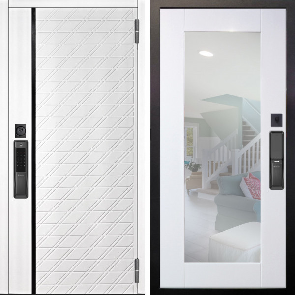 Входная дверь Аргус SMART Тори Софт милк + Милли Роял вуд белый