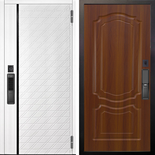 Входная дверь Аргус SMART Тори Софт милк + Мишель Дуб рустикальный