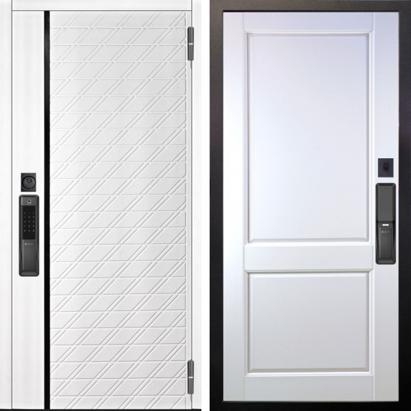 Входная дверь Аргус SMART Тори Софт милк + Соренто Белая эмаль