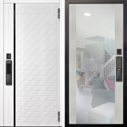 Входная дверь Аргус SMART Тори Софт милк + Вояж Белое дерево