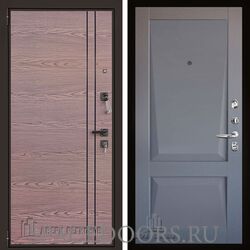 Дверь входная Двери Регионов Liberty V2 дуб коньяк Perfecto barhat grey