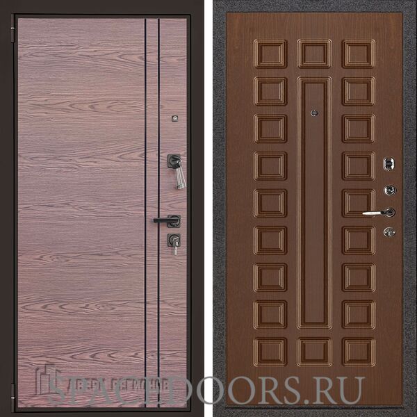 Дверь входная Двери Регионов Liberty V2 дуб коньяк Стандарт А-002 Орех