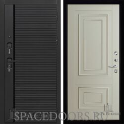 Дверь входная Двери Регионов Президент стайл черная шагрень Florence 62002 Серена светло-серый