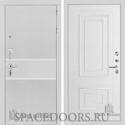 Дверь входная Двери Регионов Президент Тренд белый матовый 62002 Серена белая
