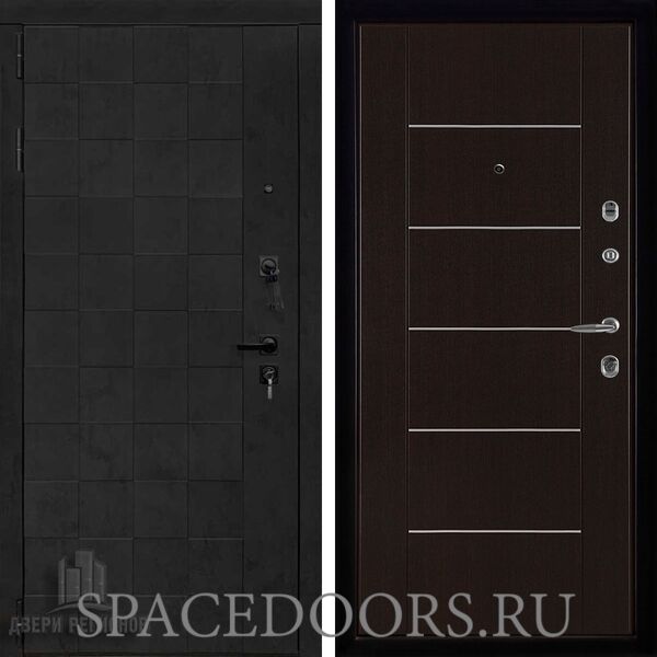 Дверь входная Двери Регионов Quadro Бетон графит Лайт MD-003 Венге