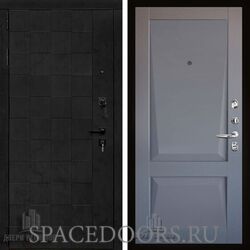Дверь входная Двери Регионов Quadro Бетон графит Perfecto barhat grey
