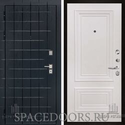Входная дверь Двери Регионов Сенатор плюс Albero black Престиж 1/2 эмаль белая