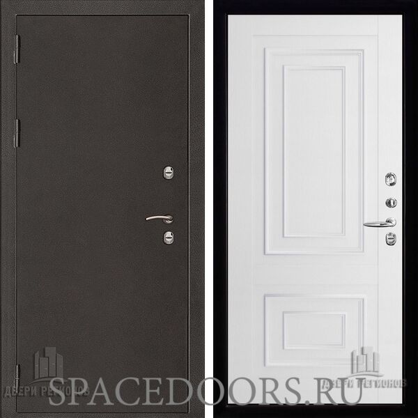Дверь входная Двери Регионов Термо 3 Антик Темное Серебро Florence 62002 Серена белая