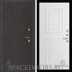 Дверь входная Двери Регионов Термо 3 Антик Темное Серебро Florence 62001 Серена белая