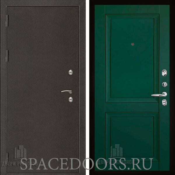 Дверь входная Двери Регионов Термо 3 Антик Темное Серебро Decanto Barhat green