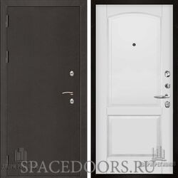 Входная дверь Двери Регионов Термо 3 Антик Темное Серебро Фоборг Эмаль белая
