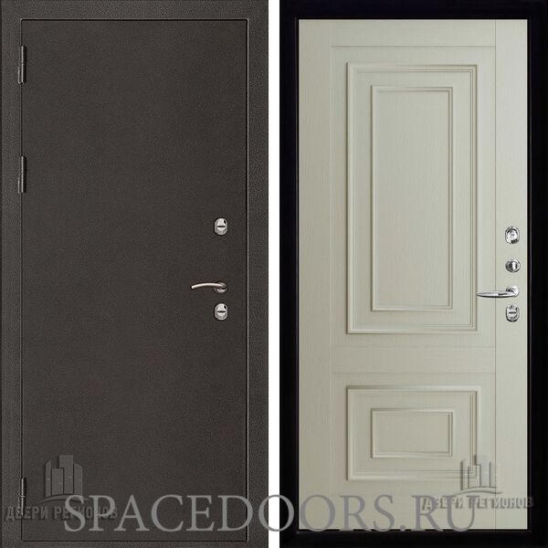 Дверь входная Двери Регионов Термо 3 Антик Темное Серебро Florence 62002 Серена светло-серый