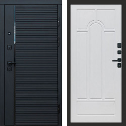 Входная дверь Termo-Door Black Line - Арка белое дерево