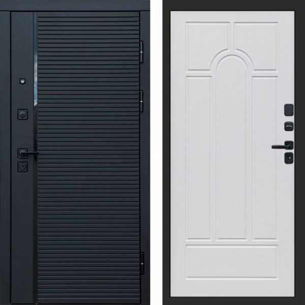 Входная дверь Termo-Door Black Line - Арка белое дерево