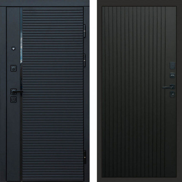 Входная дверь Termo-Door Black Line - Flat Черный кварц