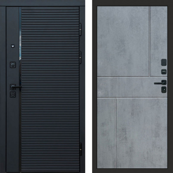 Входная дверь Termo-Door Black Line - Горизонт бетон темный